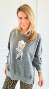 CB Custom - Rodeo Runway Sweatshirt-130 Long Sleeve Tops-Blu Pepper / Holly-Coastal Bloom Boutique, find the trendiest versions of the popular styles and looks Located in Indialantic, FL