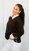 Borrowed Layers Knit Sweater-140 Sweaters-ROUSSEAU-Coastal Bloom Boutique, find the trendiest versions of the popular styles and looks Located in Indialantic, FL