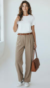 Soft Horizon Pleated Trousers-170 Bottoms/Shorts-Rousseau-Coastal Bloom Boutique, find the trendiest versions of the popular styles and looks Located in Indialantic, FL