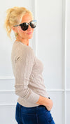 Hailey Knit Pullover Top - Camel-140 Sweaters-Cielo-Coastal Bloom Boutique, find the trendiest versions of the popular styles and looks Located in Indialantic, FL
