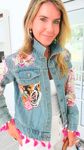 Wild at Heart Italian Denim Jacket