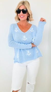 Maritime Dreams Knit Sweater-140 Sweaters-Miracle-Coastal Bloom Boutique, find the trendiest versions of the popular styles and looks Located in Indialantic, FL