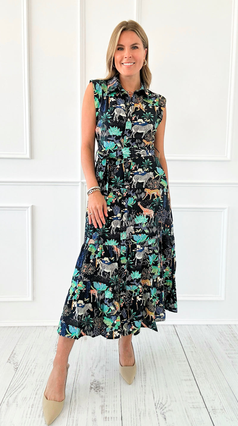 Button Down Safari Dress-200 Dresses/Jumpsuits/Rompers-Taelynn-Coastal Bloom Boutique, find the trendiest versions of the popular styles and looks Located in Indialantic, FL