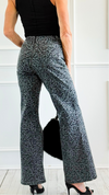 Black Leopard Wide Leg Denim Pants-100 Pants-SASU UNICORN-Coastal Bloom Boutique, find the trendiest versions of the popular styles and looks Located in Indialantic, FL
