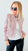 Touch Of Class Tweed Cropped Jacket-160 Jackets-Why Dress-Coastal Bloom Boutique, find the trendiest versions of the popular styles and looks Located in Indialantic, FL
