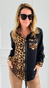 Wild Signature Blouse-110 Long Sleeve Tops-7Mango7-Coastal Bloom Boutique, find the trendiest versions of the popular styles and looks Located in Indialantic, FL