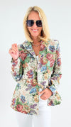 Garden Gala Blazer-160 Jackets-Coalition LA-Coastal Bloom Boutique, find the trendiest versions of the popular styles and looks Located in Indialantic, FL