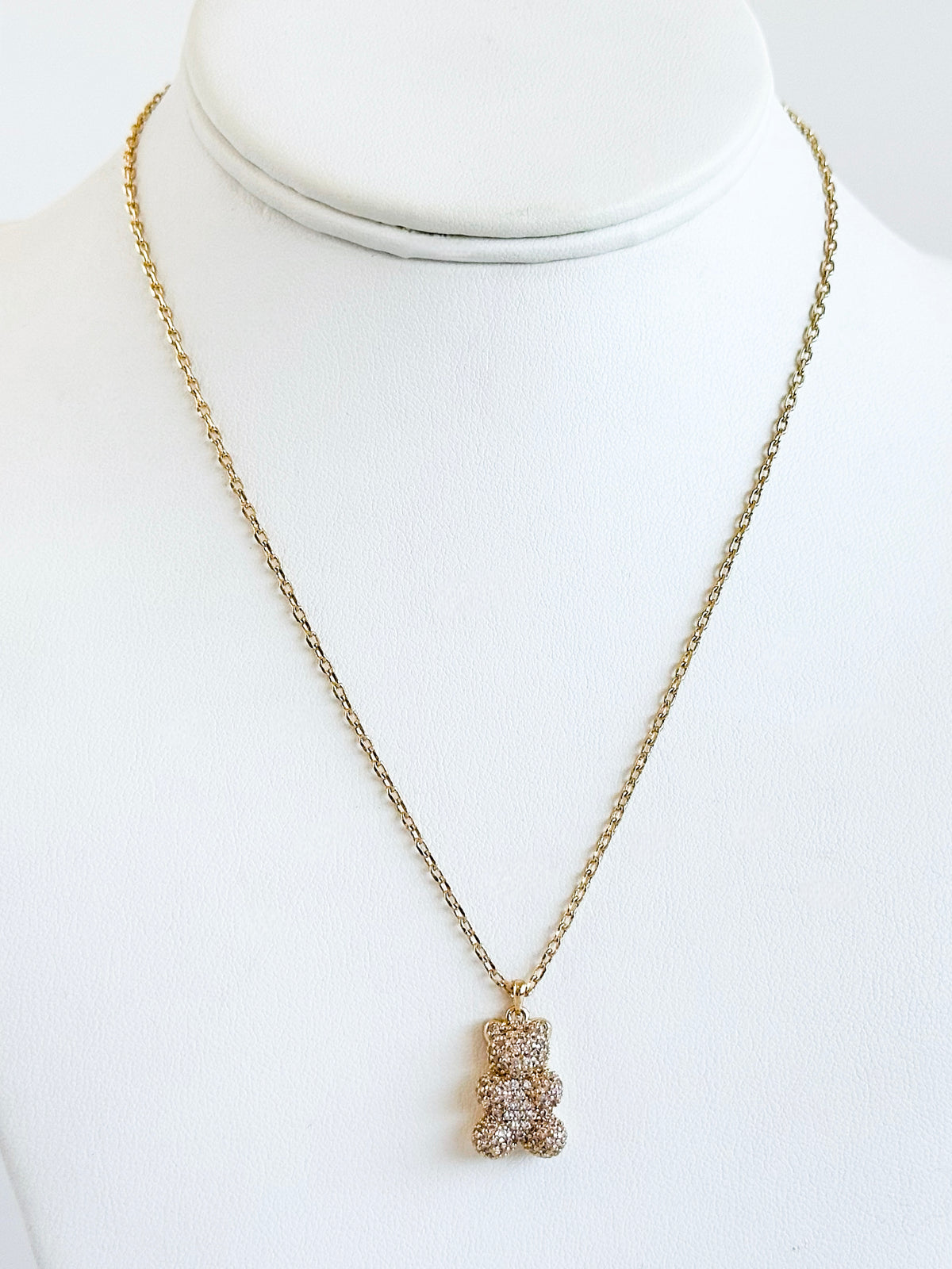 Micropave Bear Necklace-230 Jewelry-NYW-Coastal Bloom Boutique, find the trendiest versions of the popular styles and looks Located in Indialantic, FL