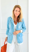 Layered Agenda Hooded Jacket-160 Jackets-RISEN JEANS-Coastal Bloom Boutique, find the trendiest versions of the popular styles and looks Located in Indialantic, FL