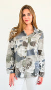 Hidden Oasis Button-Up Top-130 Long Sleeve Tops-mystree-Coastal Bloom Boutique, find the trendiest versions of the popular styles and looks Located in Indialantic, FL