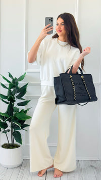 Relaxed Stretch Dolman Sweatshirt - Ivory