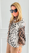 Pixel Print Sweater-140 Sweaters-Fate By LFD-Coastal Bloom Boutique, find the trendiest versions of the popular styles and looks Located in Indialantic, FL