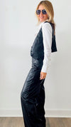 Vegan Leather Wide Leg Pants-170 Bottoms-Vibrant M.i.U-Coastal Bloom Boutique, find the trendiest versions of the popular styles and looks Located in Indialantic, FL