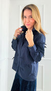 Elegance in Bows Top - Navy-130 Long Sleeve Tops-Joh Apparel-Coastal Bloom Boutique, find the trendiest versions of the popular styles and looks Located in Indialantic, FL