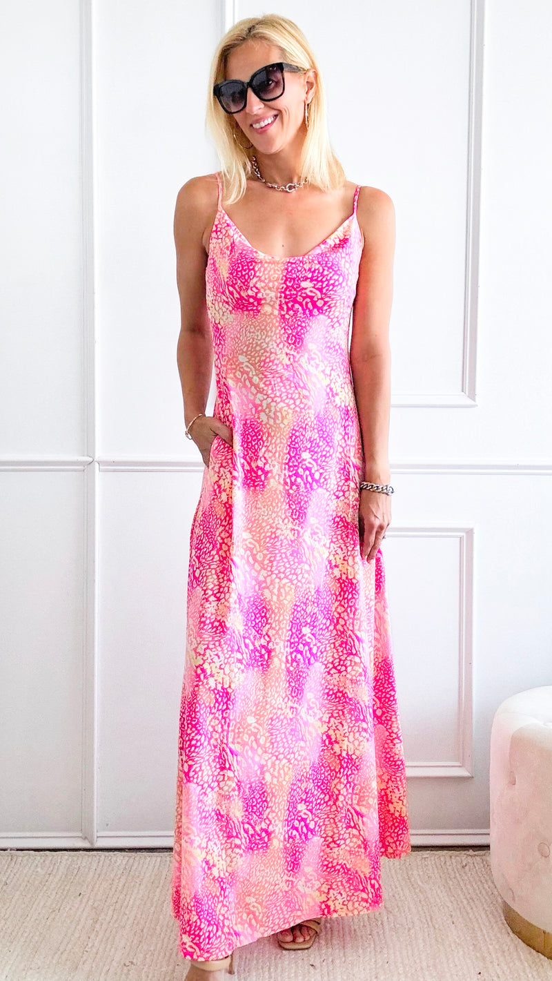 Wildlife Print Jersey Slip Maxi Dress-200 Dresses/Jumpsuits/Rompers-HYFVE-Coastal Bloom Boutique, find the trendiest versions of the popular styles and looks Located in Indialantic, FL