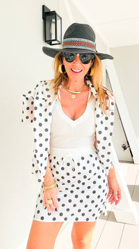 Whimsical Polka Whisper Two-Piece Set - Ivory