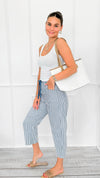 Sailline Stripe Drawstring Pants-170 Bottoms-SO ME-Coastal Bloom Boutique, find the trendiest versions of the popular styles and looks Located in Indialantic, FL