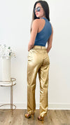 Metallic Denim Jean - Gold-170 Bottoms-JJ's Fairyland-Coastal Bloom Boutique, find the trendiest versions of the popular styles and looks Located in Indialantic, FL