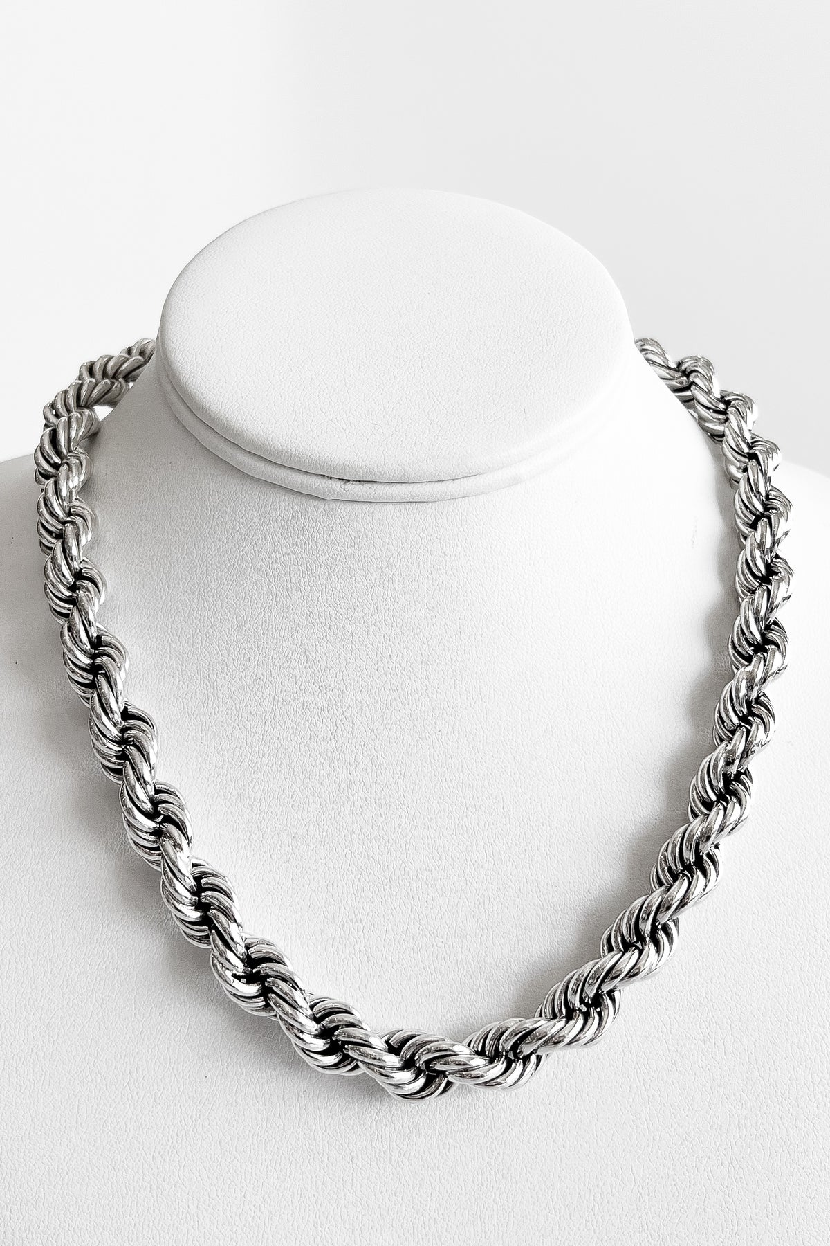 Sterling Silver Twist Toggle Necklace-230 Jewelry-Oriental Treasure-Coastal Bloom Boutique, find the trendiest versions of the popular styles and looks Located in Indialantic, FL
