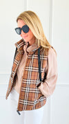 Talk of the Town Plaid Vest-160 Jackets-JODIFL-Coastal Bloom Boutique, find the trendiest versions of the popular styles and looks Located in Indialantic, FL
