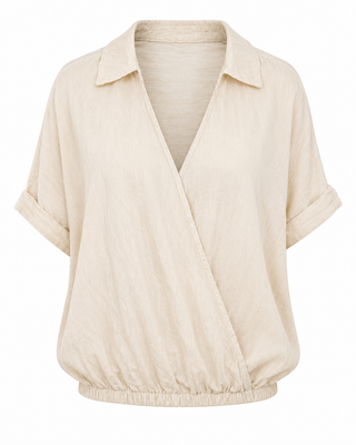 Casual Luxury Italian Top - Ivory