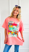 Chasing Sunsets Printed Top-110 Short Sleeve Tops-Peach Love California-Coastal Bloom Boutique, find the trendiest versions of the popular styles and looks Located in Indialantic, FL
