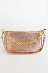 Genuine Leather Metallic Baguette Bag - Rose Gold-240 Bags-Chenson & Gorett-Coastal Bloom Boutique, find the trendiest versions of the popular styles and looks Located in Indialantic, FL