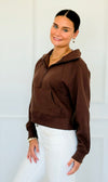 Mist Over Capri Sweatshirt - Brown-130 Long Sleeve Tops-Zenana-Coastal Bloom Boutique, find the trendiest versions of the popular styles and looks Located in Indialantic, FL