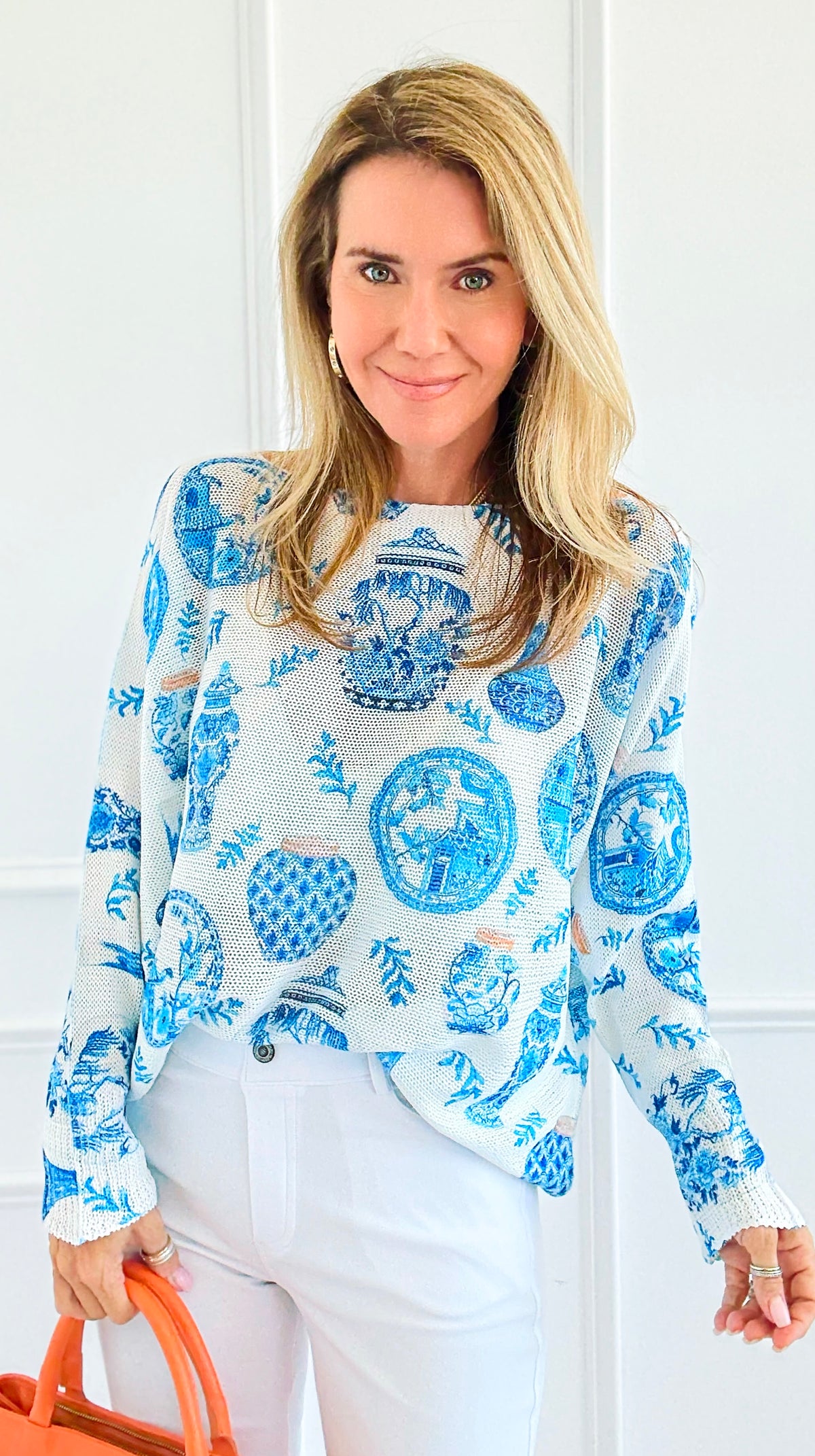 My Vase Collection Italian St Tropez Sweater-140 Sweaters-Italianissimo-Coastal Bloom Boutique, find the trendiest versions of the popular styles and looks Located in Indialantic, FL