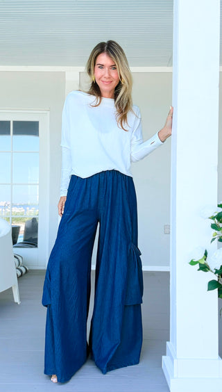 Denim Moon Big Pocket Italian Pants