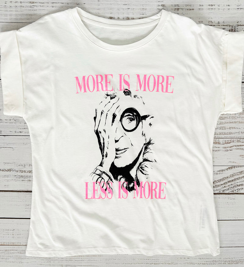 Less & More Italian Graphic Tee-110 Short Sleeve Tops-FIRSTAGE-Coastal Bloom Boutique, find the trendiest versions of the popular styles and looks Located in Indialantic, FL