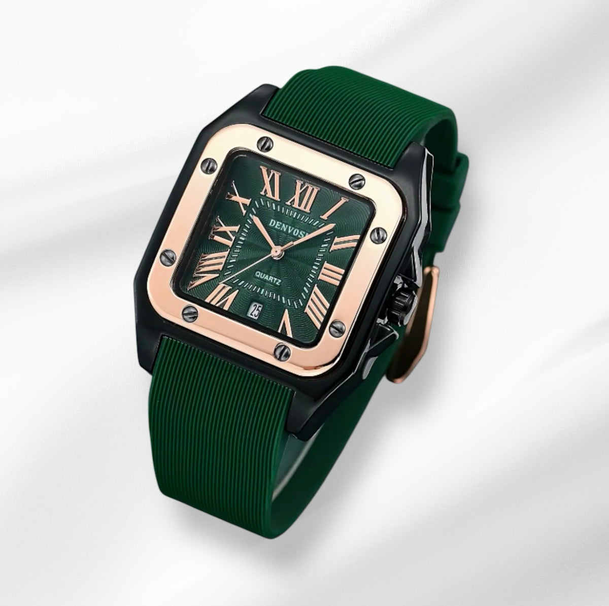 Iconic Edge Square Watch - Green-230 Jewelry-Chasing Bandits-Coastal Bloom Boutique, find the trendiest versions of the popular styles and looks Located in Indialantic, FL