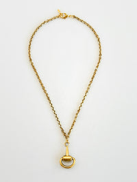 Horsebit Pendant Necklace-230 Jewelry-YOCHI-Coastal Bloom Boutique, find the trendiest versions of the popular styles and looks Located in Indialantic, FL