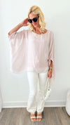 Flowy Wings Italian Top - Blush-130 Long Sleeve Tops-Yolly-Coastal Bloom Boutique, find the trendiest versions of the popular styles and looks Located in Indialantic, FL