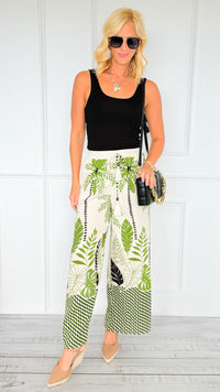 Palm Breeze Wide-Leg Pants-170 Bottoms-ODDI-Coastal Bloom Boutique, find the trendiest versions of the popular styles and looks Located in Indialantic, FL