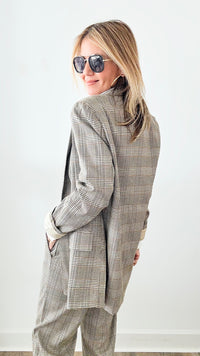 My Boyfriend's Plaid Blazer-160 Jackets-MISS LOVE-Coastal Bloom Boutique, find the trendiest versions of the popular styles and looks Located in Indialantic, FL