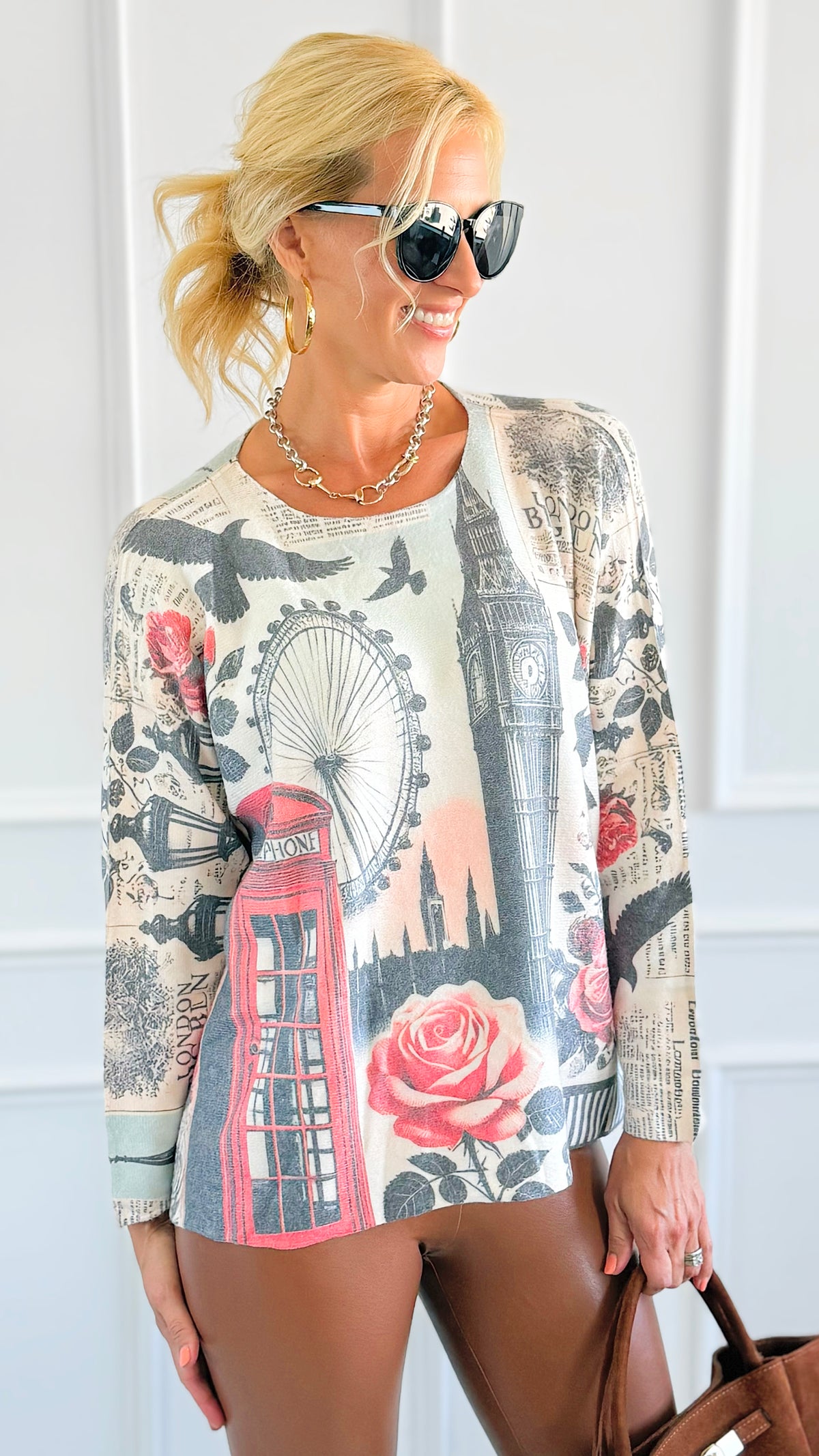 London Rose Italian Boatneck Sweater-140 Sweaters-SORPRESA-Coastal Bloom Boutique, find the trendiest versions of the popular styles and looks Located in Indialantic, FL