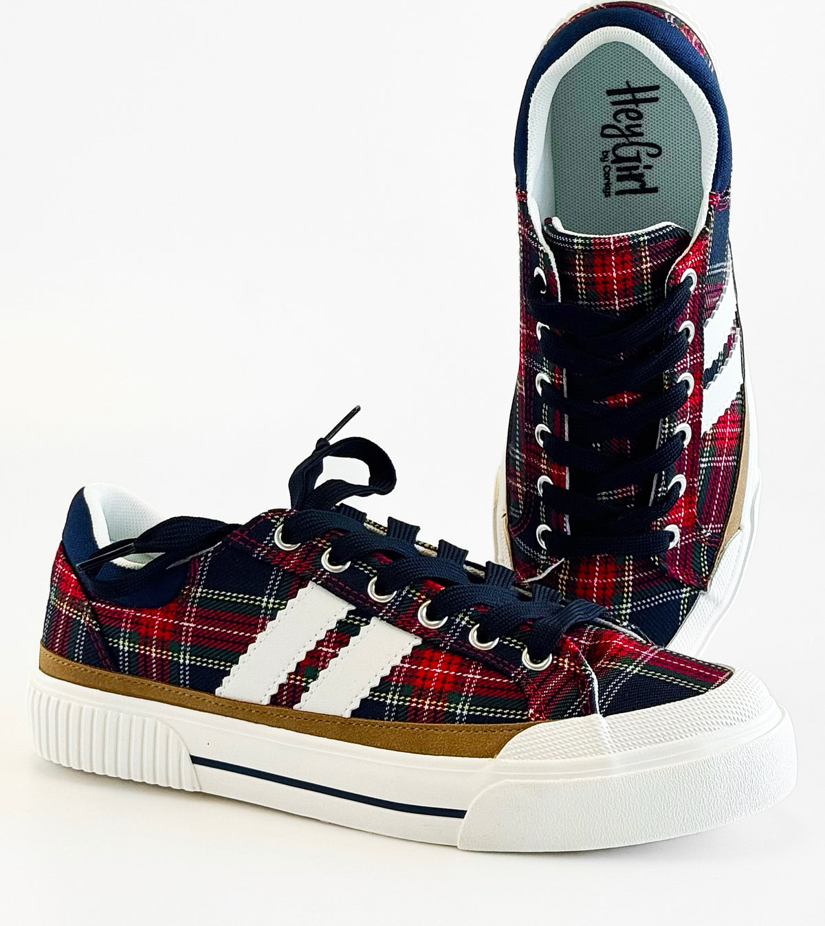 That’s Her Plaid Platform Sneaker - Navy
