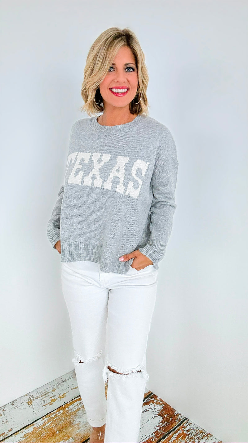 Texas Pride Knit Sweater-140 Sweaters-Staccato-Coastal Bloom Boutique, find the trendiest versions of the popular styles and looks Located in Indialantic, FL