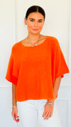 Winter in Amalfi Italian Top - Tangerine-140 Sweaters-Italianissimo-Coastal Bloom Boutique, find the trendiest versions of the popular styles and looks Located in Indialantic, FL