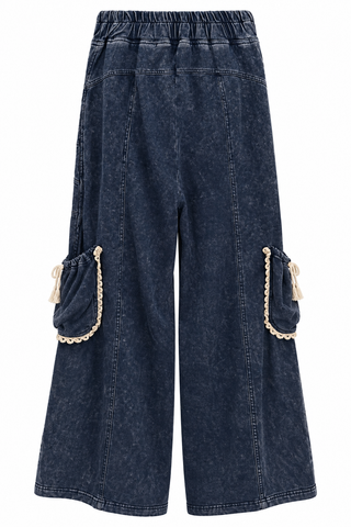 Studded Lace Trim Pants