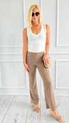 Midnight Whisper Bootcut Pants - Mocha-170 Bottoms-IRIS-Coastal Bloom Boutique, find the trendiest versions of the popular styles and looks Located in Indialantic, FL