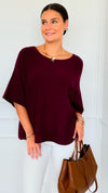 Winter in Amalfi Italian Top - Wine-140 Sweaters-Italianissimo-Coastal Bloom Boutique, find the trendiest versions of the popular styles and looks Located in Indialantic, FL