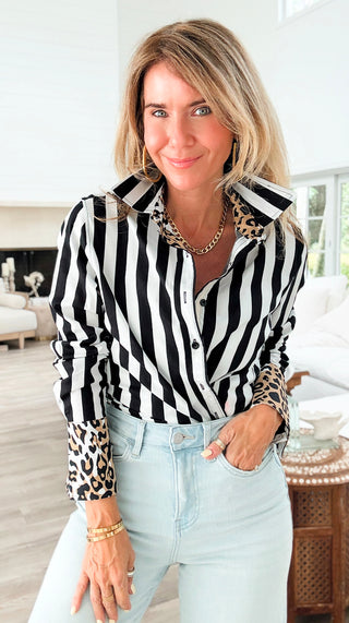 Leopard Lane Italian Hampton Blouse