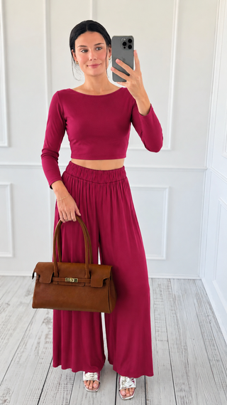 Lounge Travel Set - Burgundy