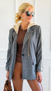 Remix Italian Hooded Blazer-Tweed-160 Jackets-TATTOO Z-Coastal Bloom Boutique, find the trendiest versions of the popular styles and looks Located in Indialantic, FL