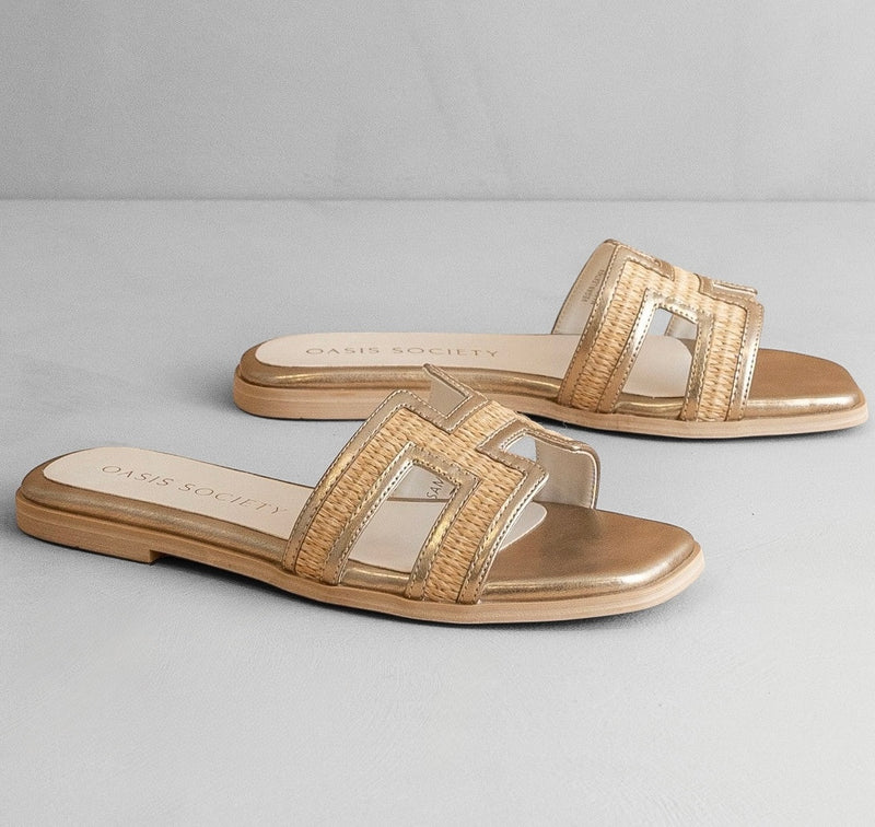 Golden Hour Slide Sandals-250 Shoes-Oasis Society-Coastal Bloom Boutique, find the trendiest versions of the popular styles and looks Located in Indialantic, FL