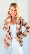 Chevron Relaxed Italian Blazer-Camel-Brown-160 Jackets-Venti6-Coastal Bloom Boutique, find the trendiest versions of the popular styles and looks Located in Indialantic, FL