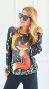 Midnight Fox Italian St Tropez Sweater-140 Sweaters-SORPRESA-Coastal Bloom Boutique, find the trendiest versions of the popular styles and looks Located in Indialantic, FL