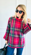 Fireside Glow Mock Neck Sweater-140 Sweaters-entro-Coastal Bloom Boutique, find the trendiest versions of the popular styles and looks Located in Indialantic, FL